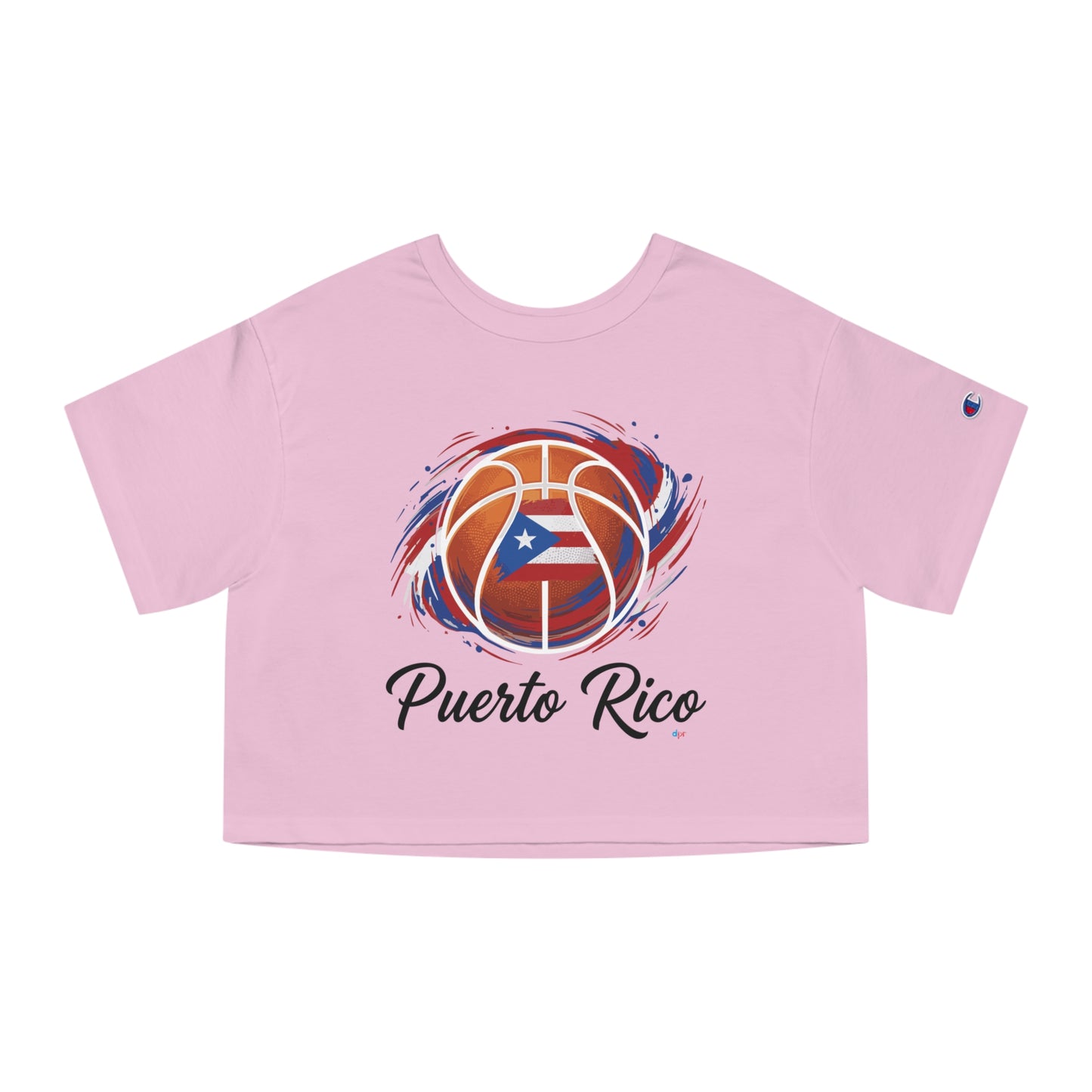 Puerto Rico Basketball Women's Flowy Cropped Tee | Puerto Rican Basketball Shirt