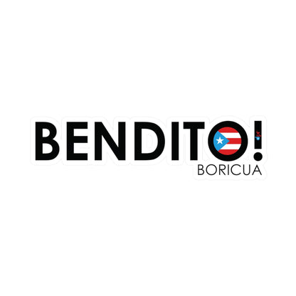 BENDITO BORICUA Waterproof Kiss-Cut Vinyl Decals