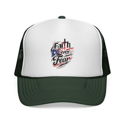 Faith Over Fear Christian Volleyball | Puerto Rican Flag Trucker Caps FREE SHIPPING