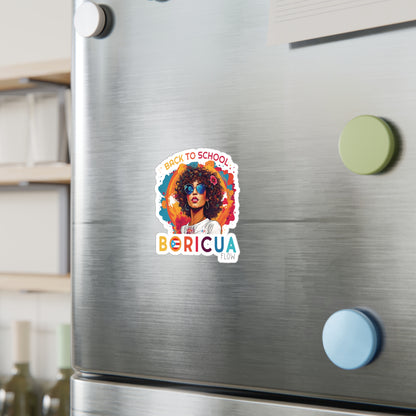 Back to School Boricua Girl Flow Kiss-Cut Vinyl Decals