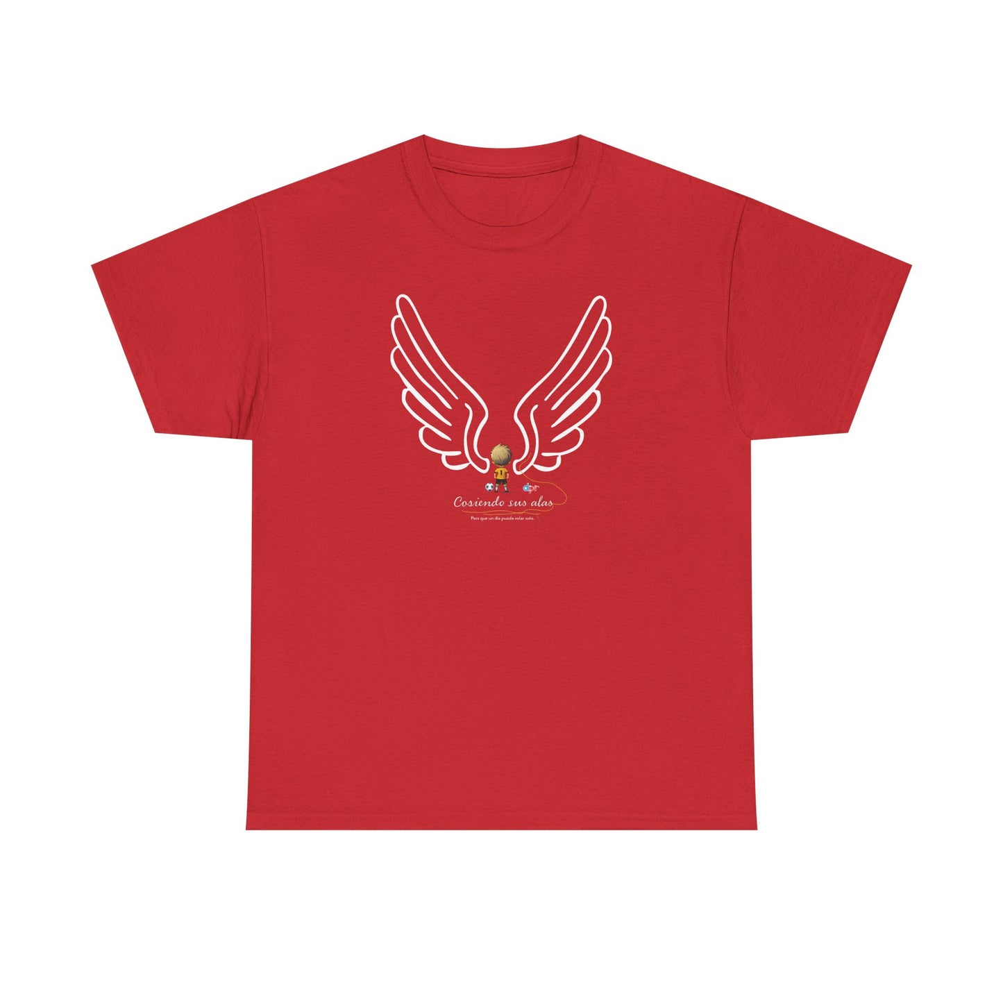 "Cosiendo sus alas" Soccer Player Unisex Heavy Cotton Tee
