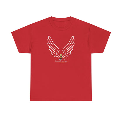 "Cosiendo sus alas" Soccer Player Unisex Heavy Cotton Tee