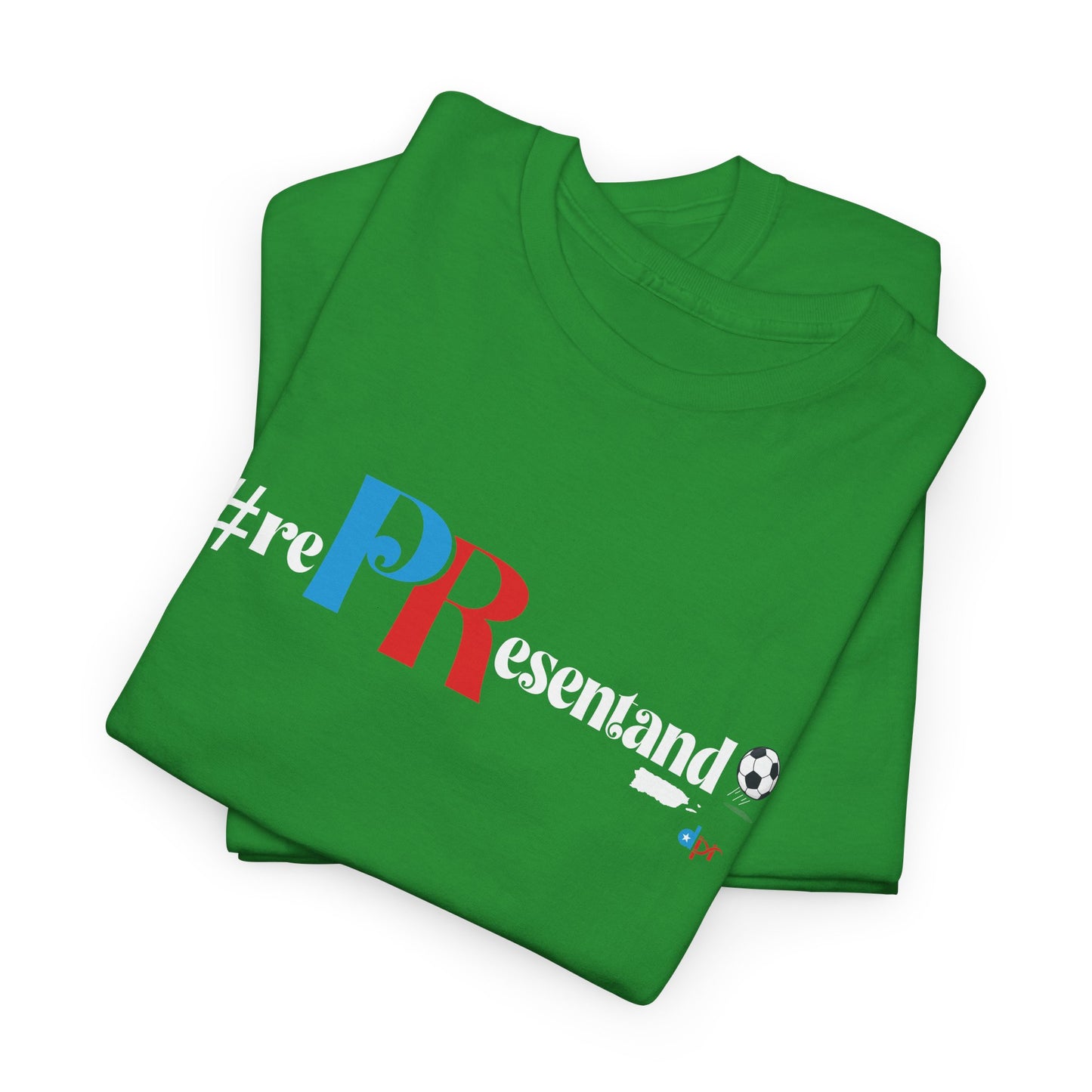 RePResentando™ Puerto Rico Soccer ball Unisex Heavy Cotton Tee | Boricua Soccer T-Shirt