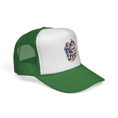 Faith Over Fear Christian Volleyball | Puerto Rican Flag Trucker Caps FREE SHIPPING