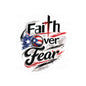 Faith Over Fear Christian Volleyball Sticker | Puerto Rican Flag Waterproof Kiss-Cut Vinyl Decal