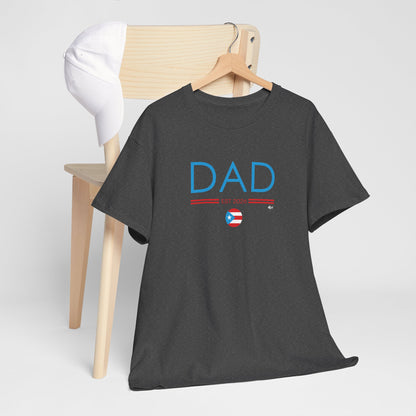 Papá EST. 2026 Puerto Rican Flag Unisex Heavy Cotton Tee