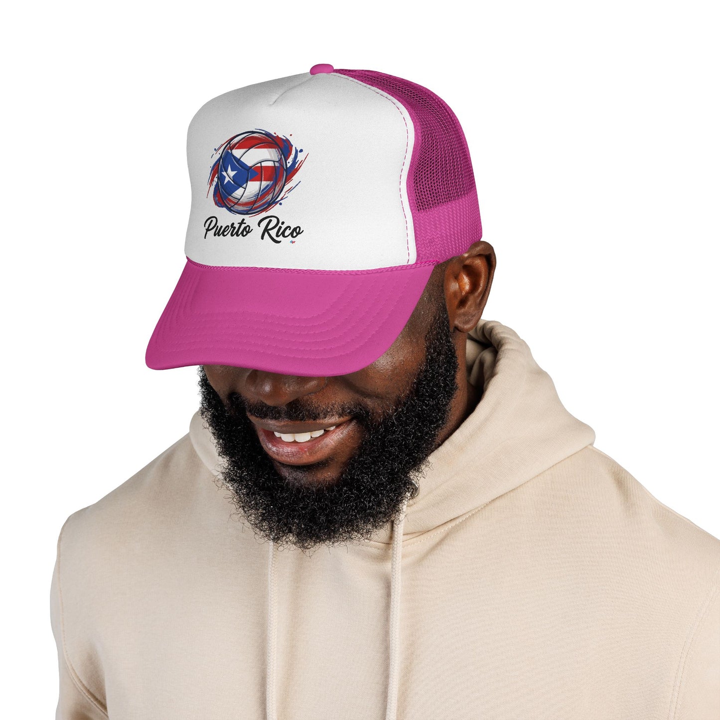Puerto Rico Volleyball Flag  Trucker Caps FREE SHIPPING