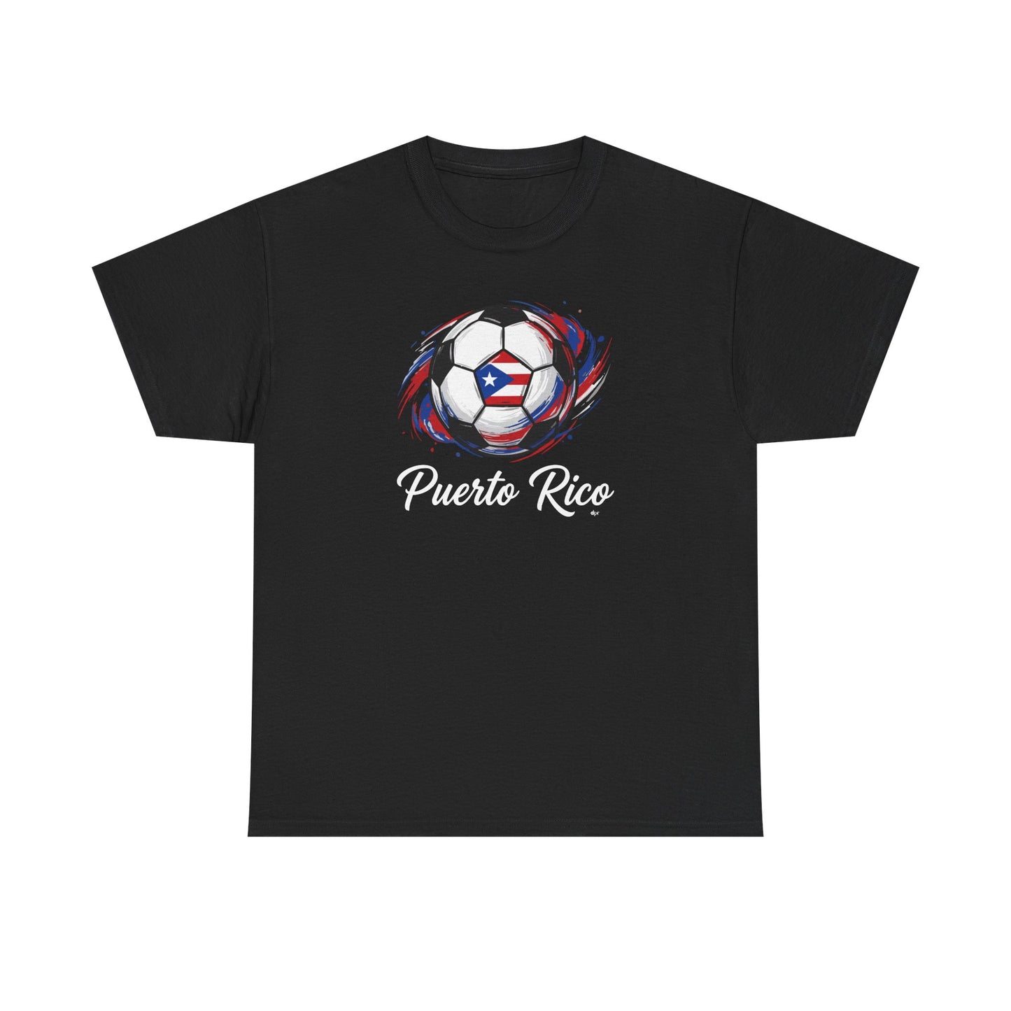 Puerto Rico Soccer Ball Flag | Unisex Heavy Cotton T-Shirt