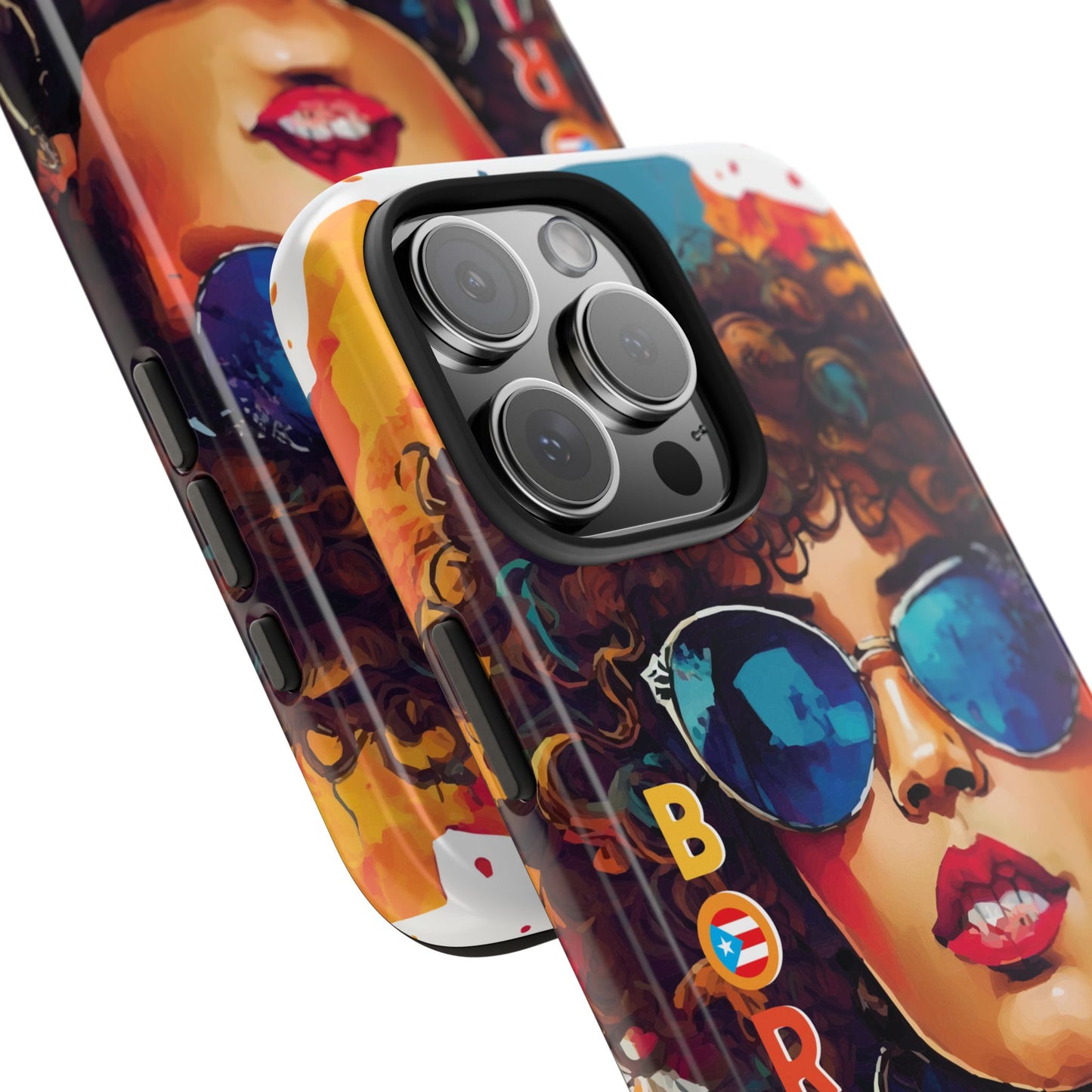 Boricua Girl Mosaico White Tough Phone Cases