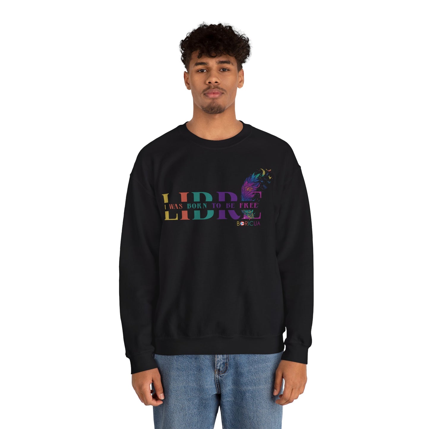 LIBRE Born to be FREE Unisex Heavy Blend™ Crewneck Sweaters
