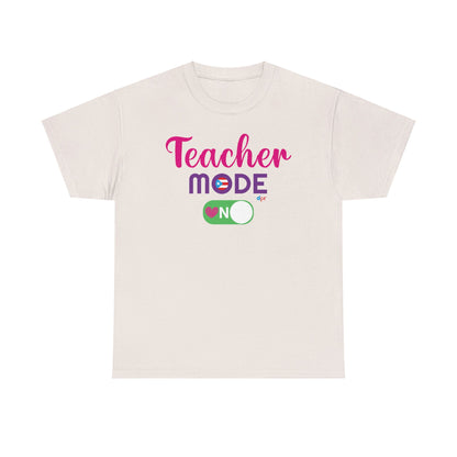 Teacher Mode ON - Back to School Boricua Teacher Heavy Cotton Tee