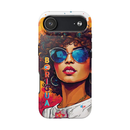Boricua Girl Mosaico White Tough Phone Cases