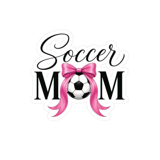 Soccer Mom Boricua Pink Bow Waterproof Kiss-Cut Vinyl Decals