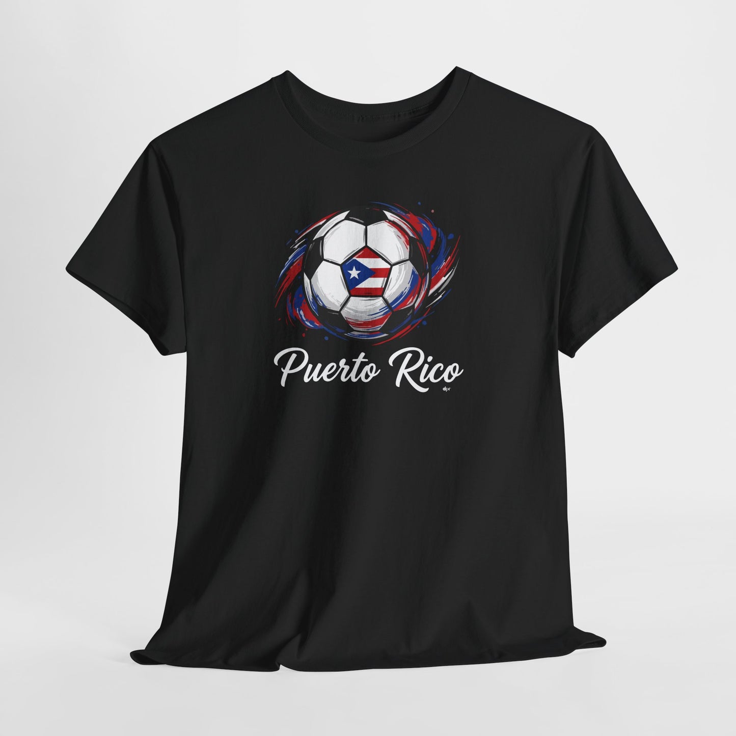 Puerto Rico Soccer Ball Flag | Unisex Heavy Cotton T-Shirt