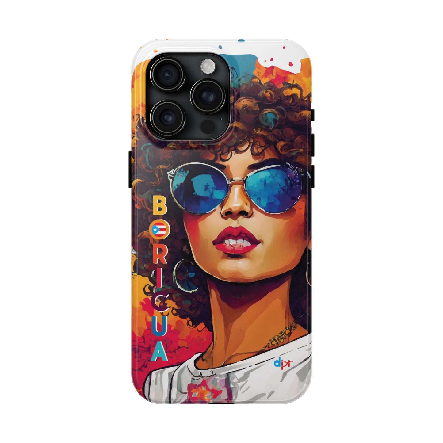 Boricua Girl Mosaico White Tough Phone Cases
