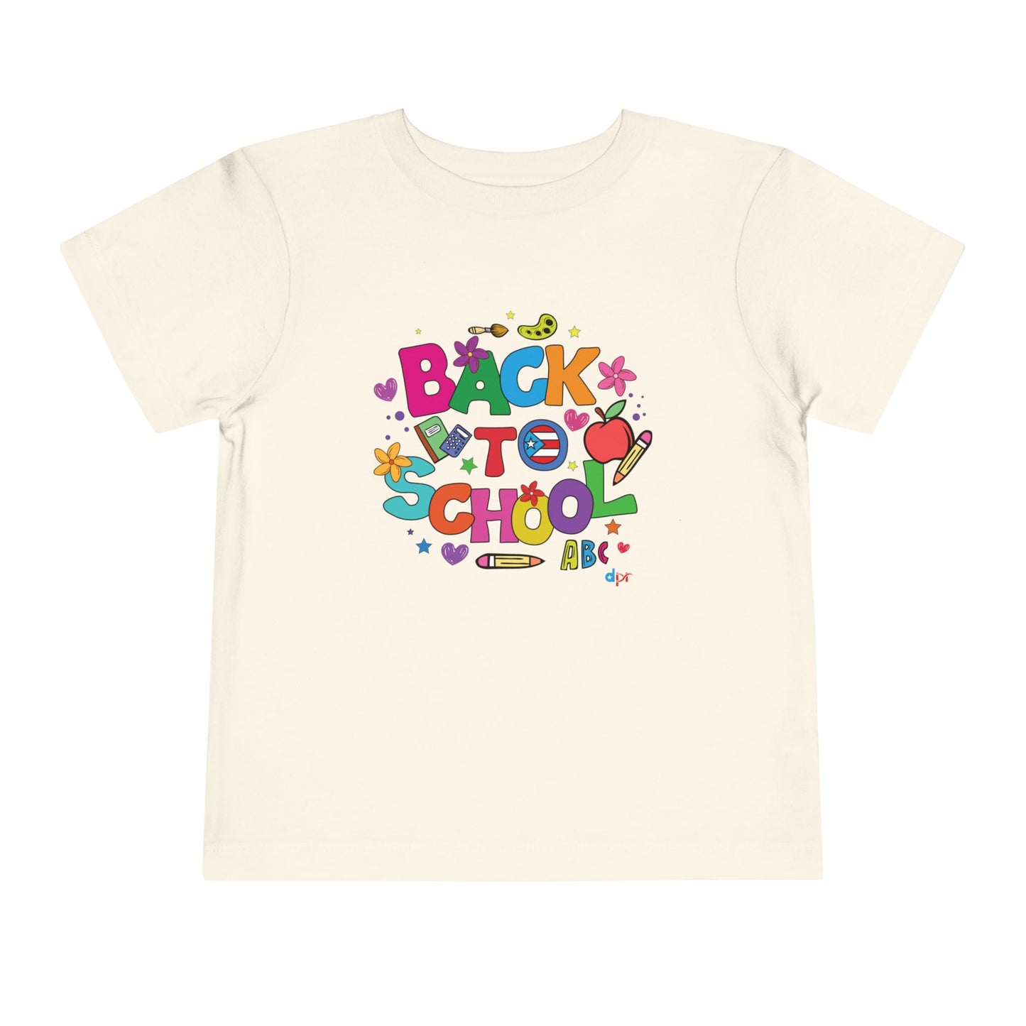 Back To School Boricua Girl Toddler Short Sleeve Tee