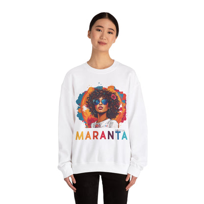 Maranta Boricua Girl Unisex Heavy Blend™ Crewneck Sweaters