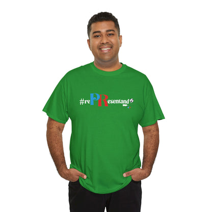 RePResentando™ Puerto Rico Soccer ball Unisex Heavy Cotton Tee | Boricua Soccer T-Shirt