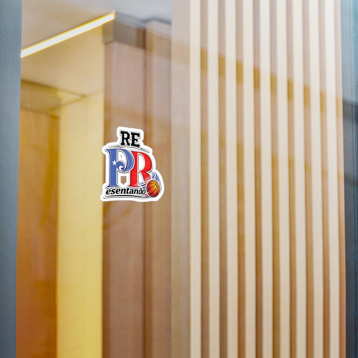 Puerto Rico Basketball REPresentando Waterproof Kiss-Cut Vinyl Decal