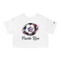 Puerto Rico Soccer ball Women's Flowy Cropped Tee | Puerto Rican Soccer ball Shirt