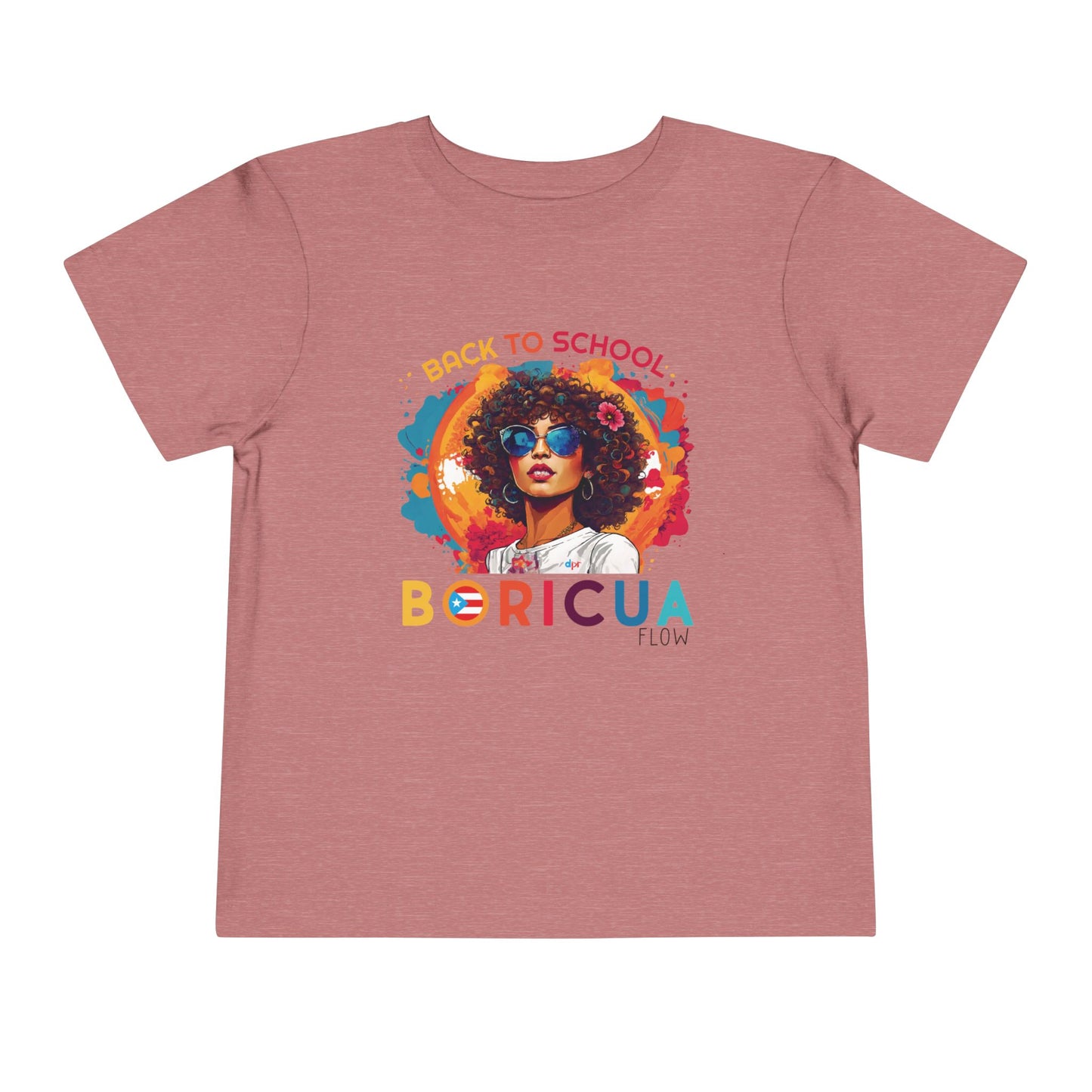 Back to School Boricua Girl Flow Toddler Short Sleeve Tee