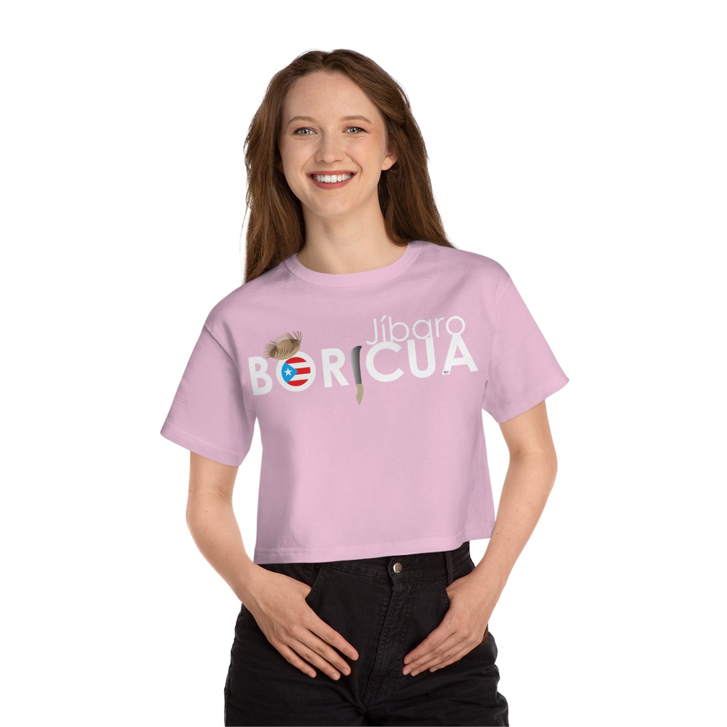 Jíbaro Boricua Flowy Cropped Tee