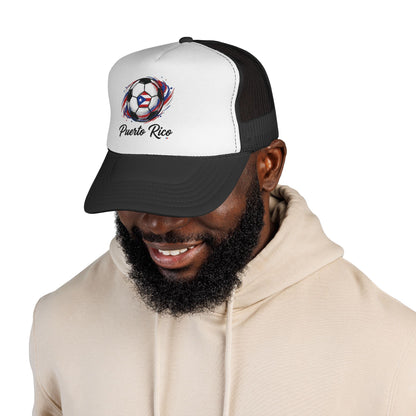 Puerto Rico Soccer Ball Flag Trucker Caps FREE SHIPPING