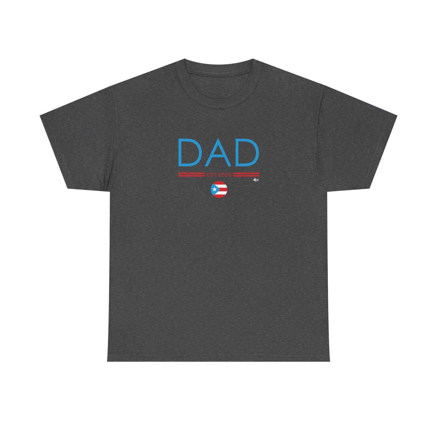 Papá EST. 2026 Puerto Rican Flag Unisex Heavy Cotton Tee