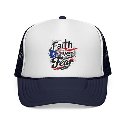 Faith Over Fear Christian Volleyball Sticker | Puerto Rican Flag Trucker Caps FREE SHIPPING