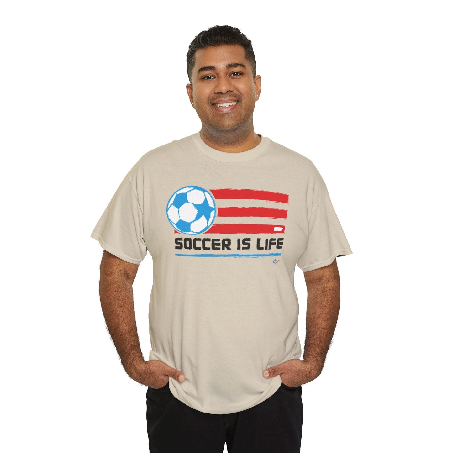Soccer is Life Colors Unisex Heavy Cotton Tee