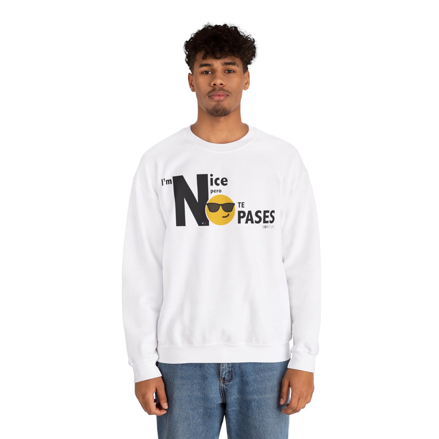 I'm Nice NO JODAS Unisex Heavy Blend™ Crewneck Sweaters