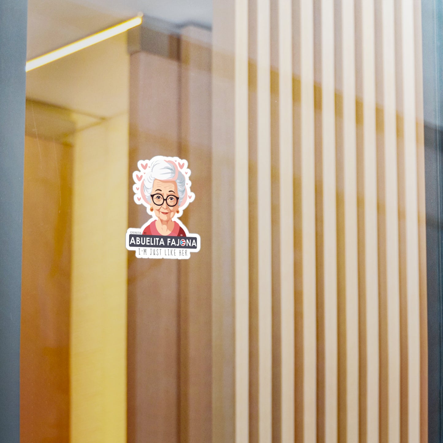 Remembering Mi Abuelita Fajona Waterproof Kiss-Cut Vinyl Decals