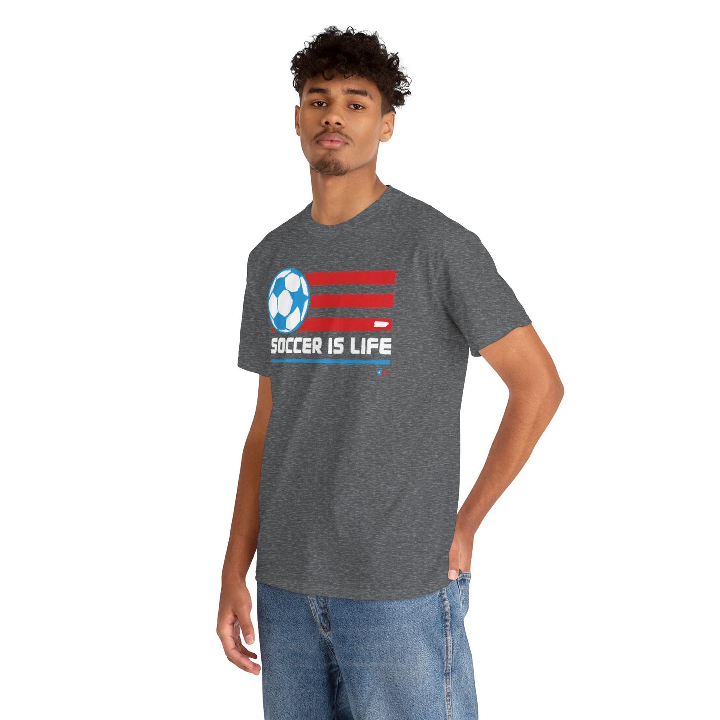 Soccer is Life Colors Unisex Heavy Cotton Tee
