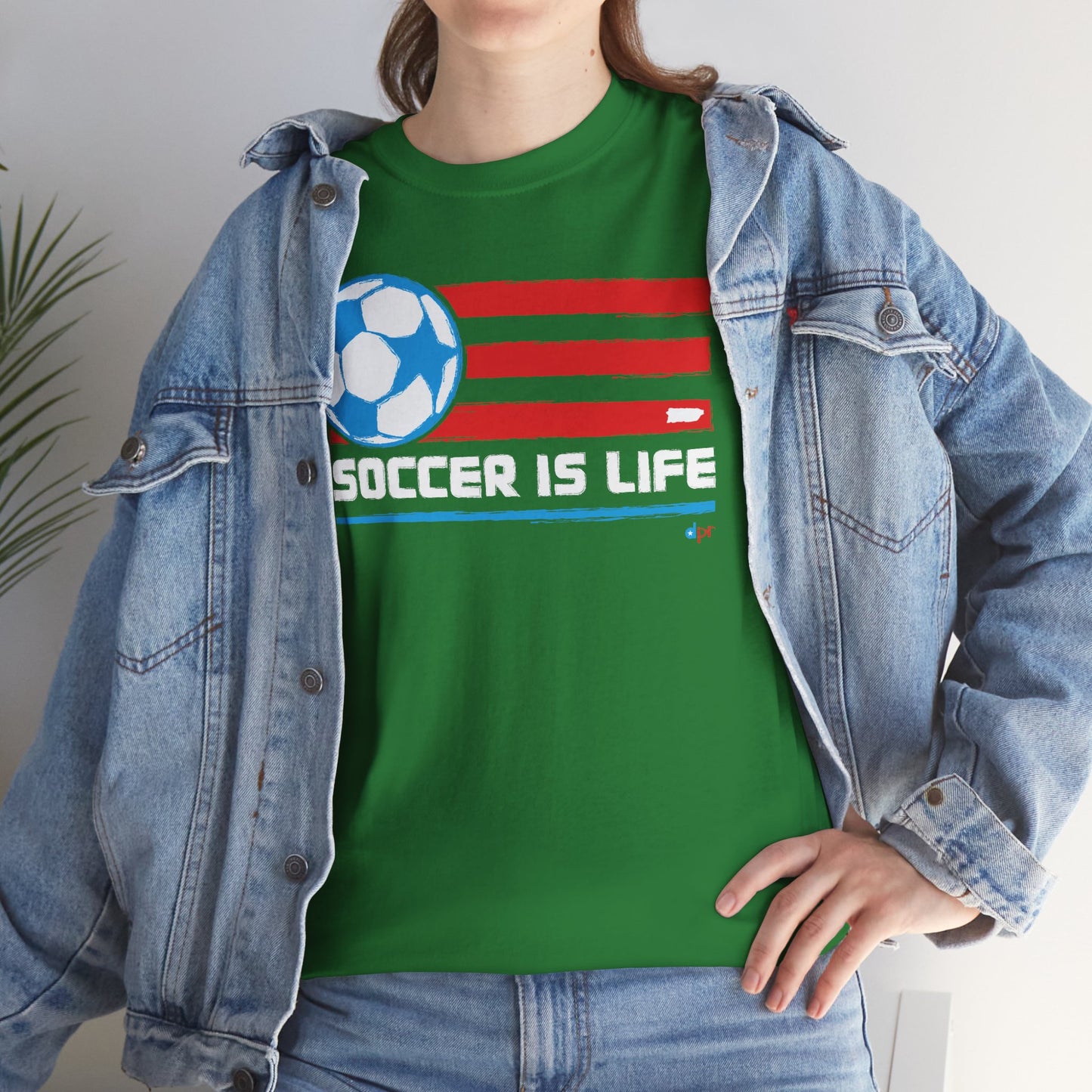 Soccer is Life Colors Unisex Heavy Cotton Tee