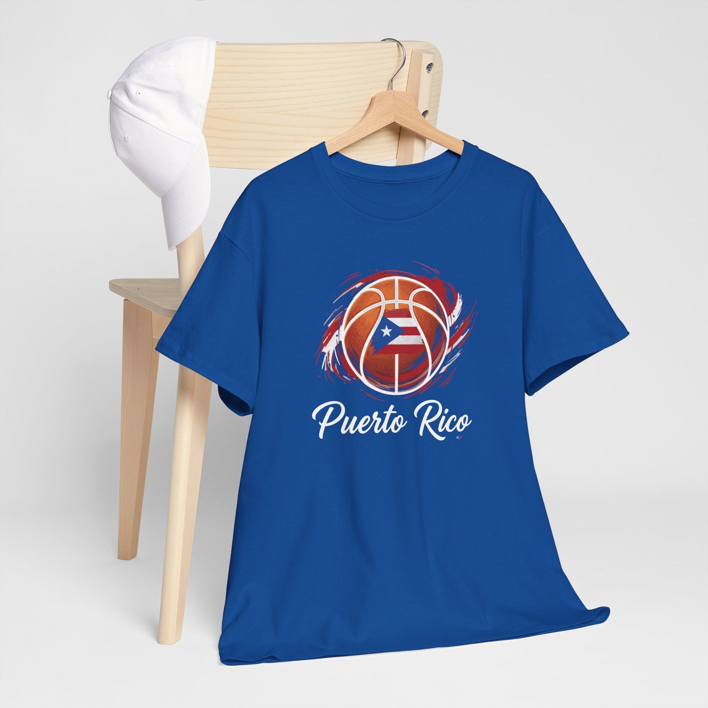 Puerto Rico Basketball Flag | Unisex Heavy Cotton T-Shirt