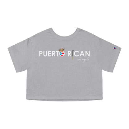 Puerto Rican con orgullo Flowy Cropped Tee