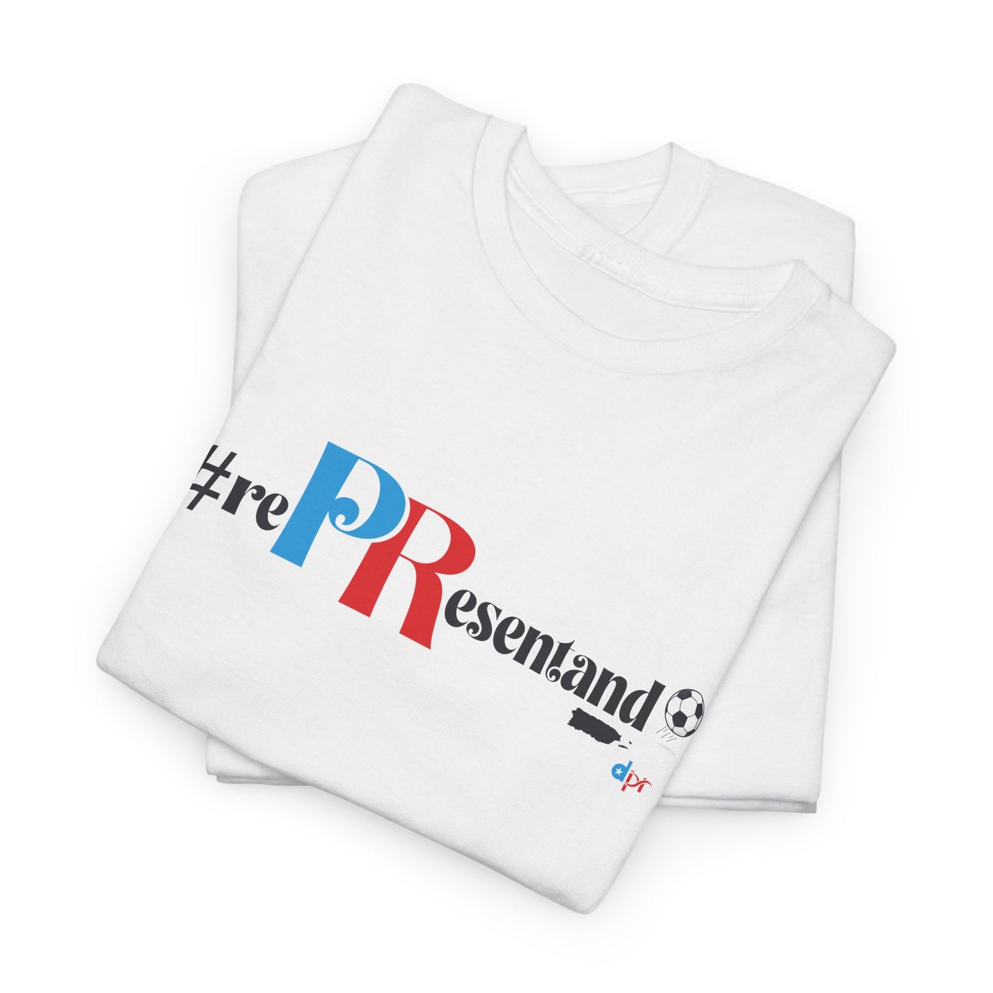 RePResentando™ Puerto Rico Soccer ball Unisex Heavy Cotton Tee | Boricua Soccer T-Shirt