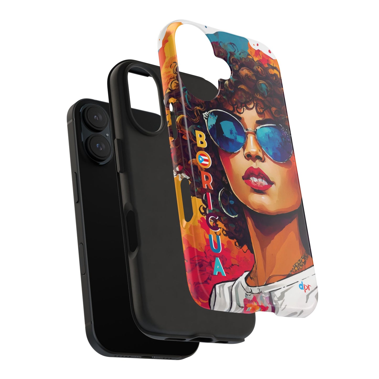 Boricua Girl Mosaico White Tough Phone Cases