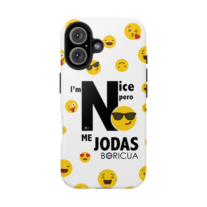 I'm Nice pero No me Jodas White Tough Phone Cases