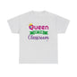 Queen of the Classroom - Back to School Boricua Teacher Heavy Cotton Tee