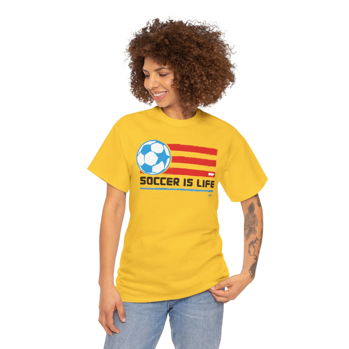Soccer is Life Colors Unisex Heavy Cotton Tee