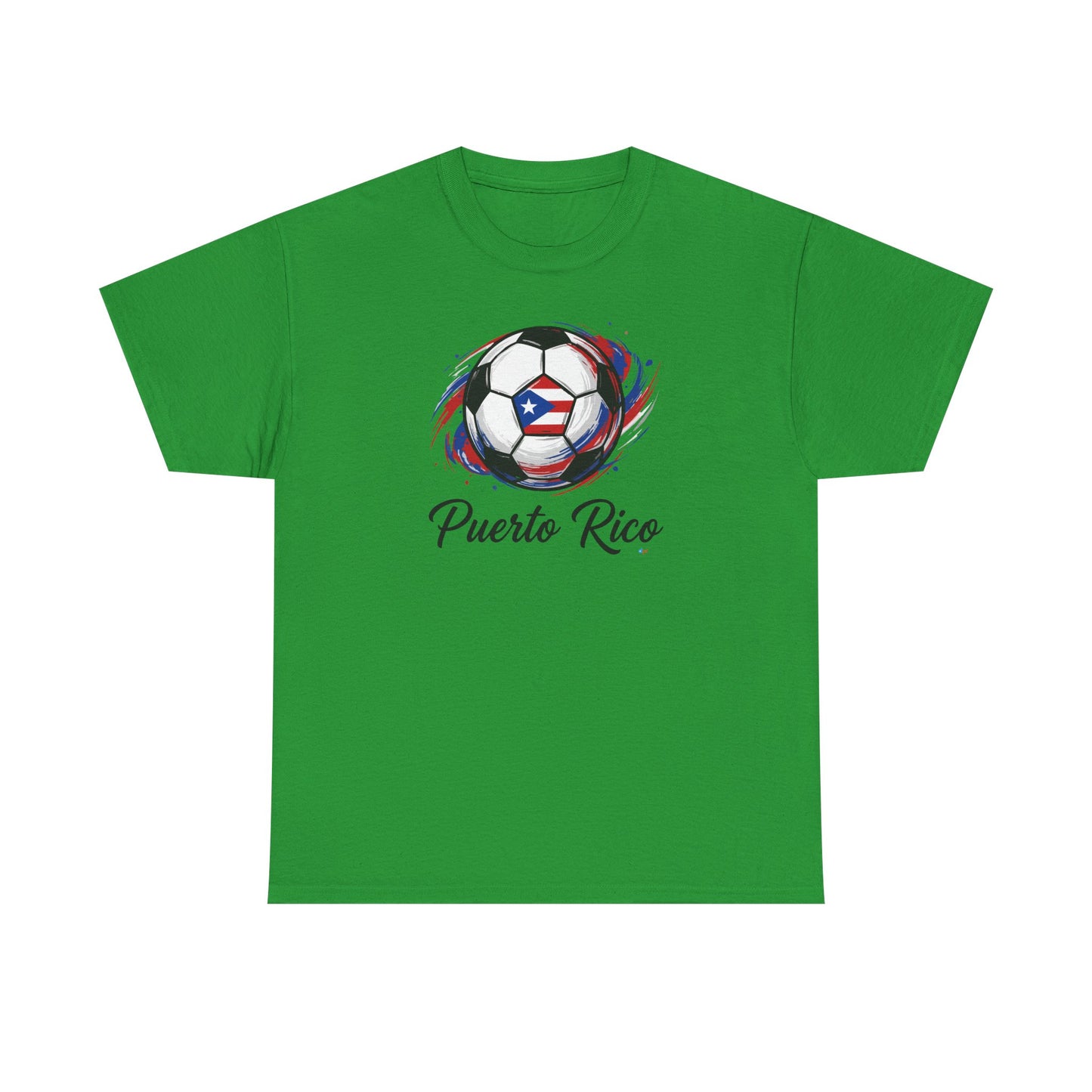 Puerto Rico Soccer Ball Flag | Unisex Heavy Cotton T-Shirt