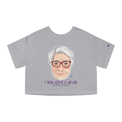 I Will Love You Forever Mamá Boricua Women's Flowy Cropped Tee