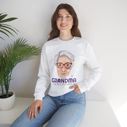 Grandma The real Influencer Heavy Blend™ Crewneck Sweatshirt