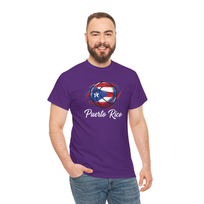 Puerto Rico Basketball Flag 2 | Unisex Heavy Cotton T-Shirt