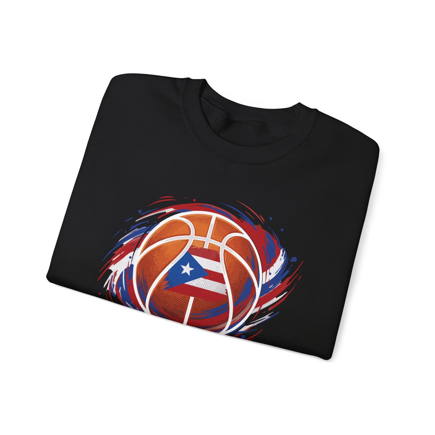 Puerto Rico Basketball Flag Heavy Blend™ Crewneck Sweatshirt