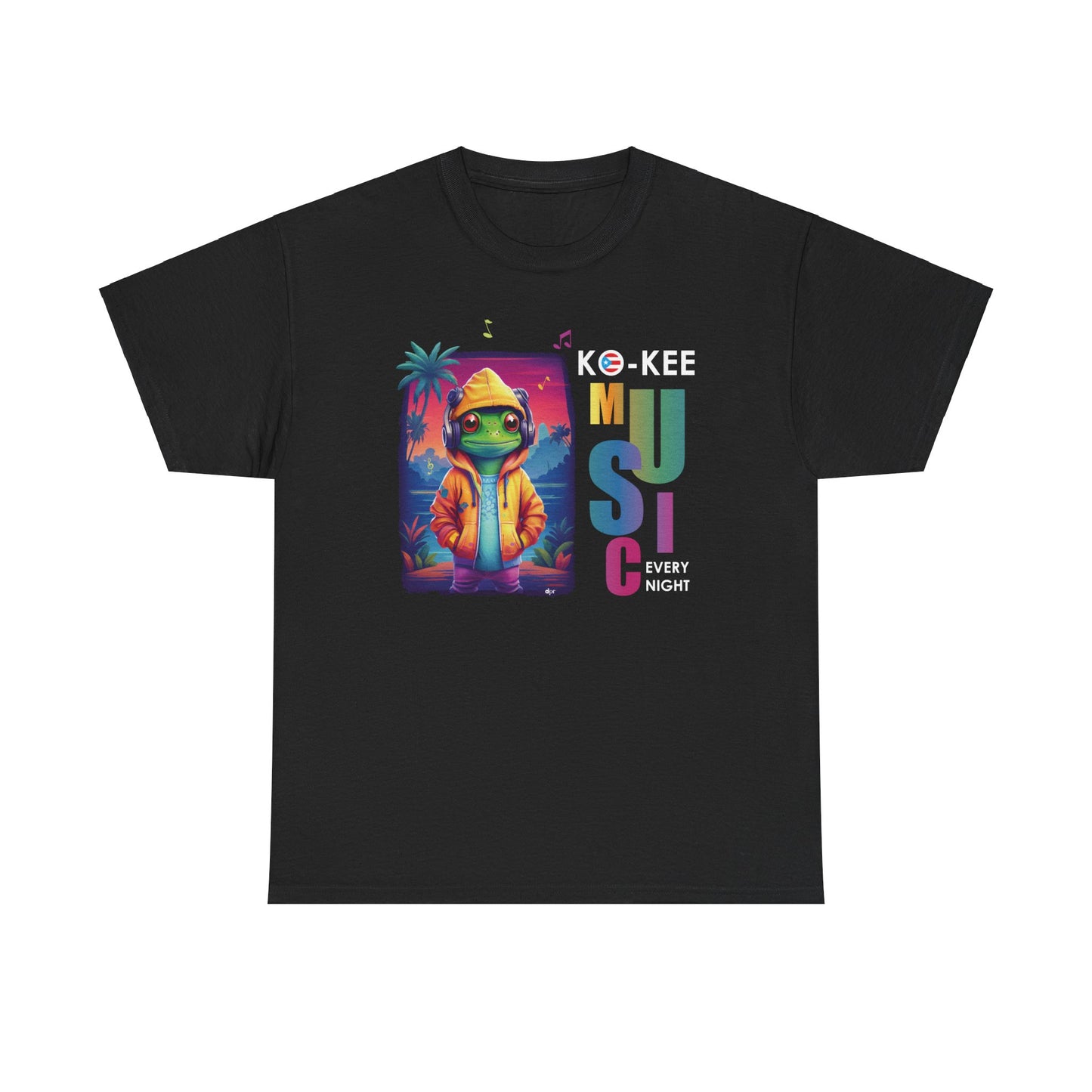 Coqui I Play Music Every Night  Unisex Heavy Cotton Tee