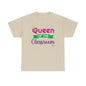 Queen of the Classroom - Back to School Boricua Teacher Heavy Cotton Tee