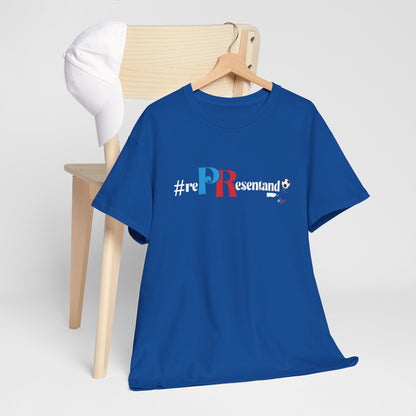RePResentando™ Puerto Rico Soccer ball Unisex Heavy Cotton Tee | Boricua Soccer T-Shirt
