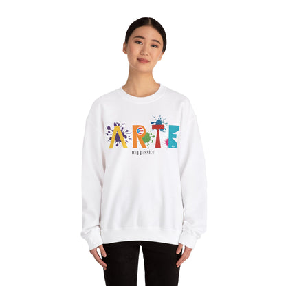 Arte My Passion Bandera Puerto Rico Heavy Blend™ Crewneck Sweaters